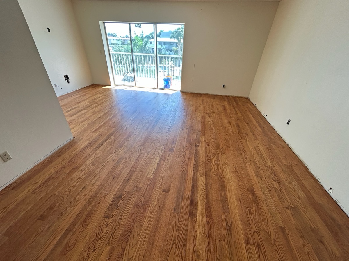 Beautifully refinished oak hardwood floors