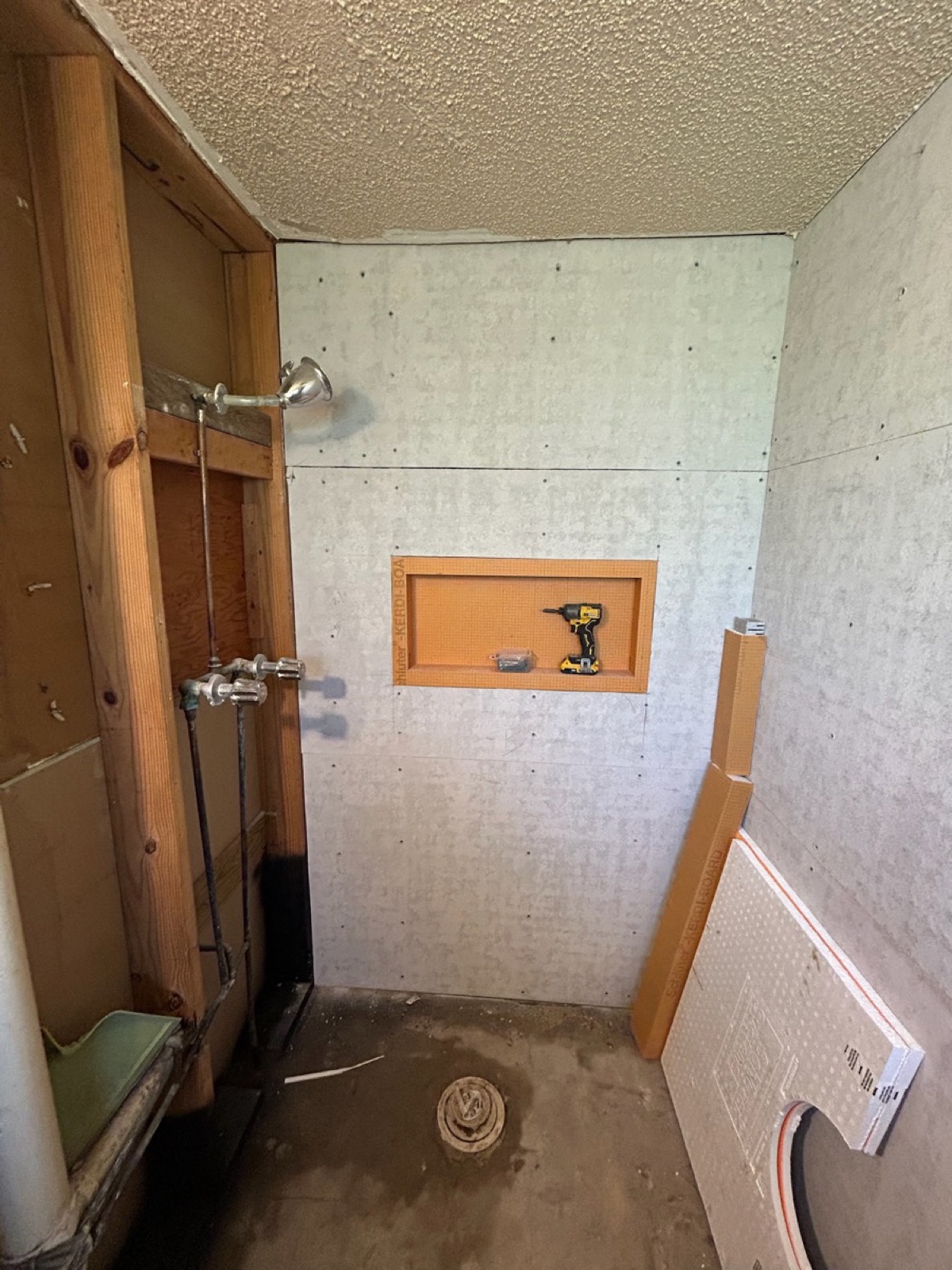 Shower during renovation