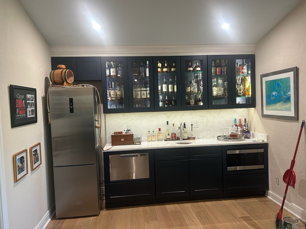 Completed luxury wet bar